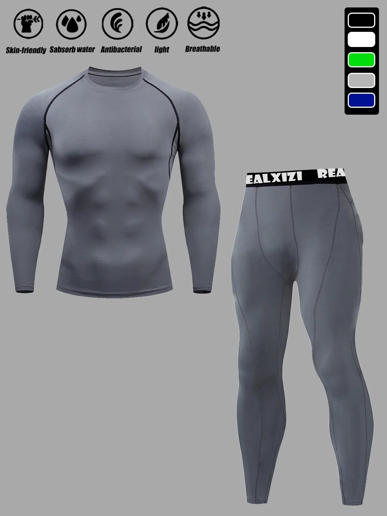 Men's Compression Sportswear Suit Elastic Training Tight Sports Yoga Set Workout Jogging Quick-drying Fitness Clothing Tracksuit