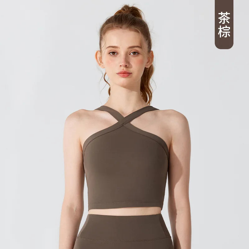 Sports Bra Top Qui Dry Running o Absorption Beautiful Ba Gym Yoga Clothes Summer Sports Underwear Women's Vest