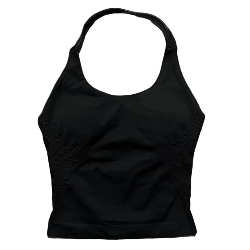 Woman Yoga Clothing Backless Tank Tops Gym Vest Push Up Sport Bras Running Vest Workout Tops Activewear Exercise Fitness