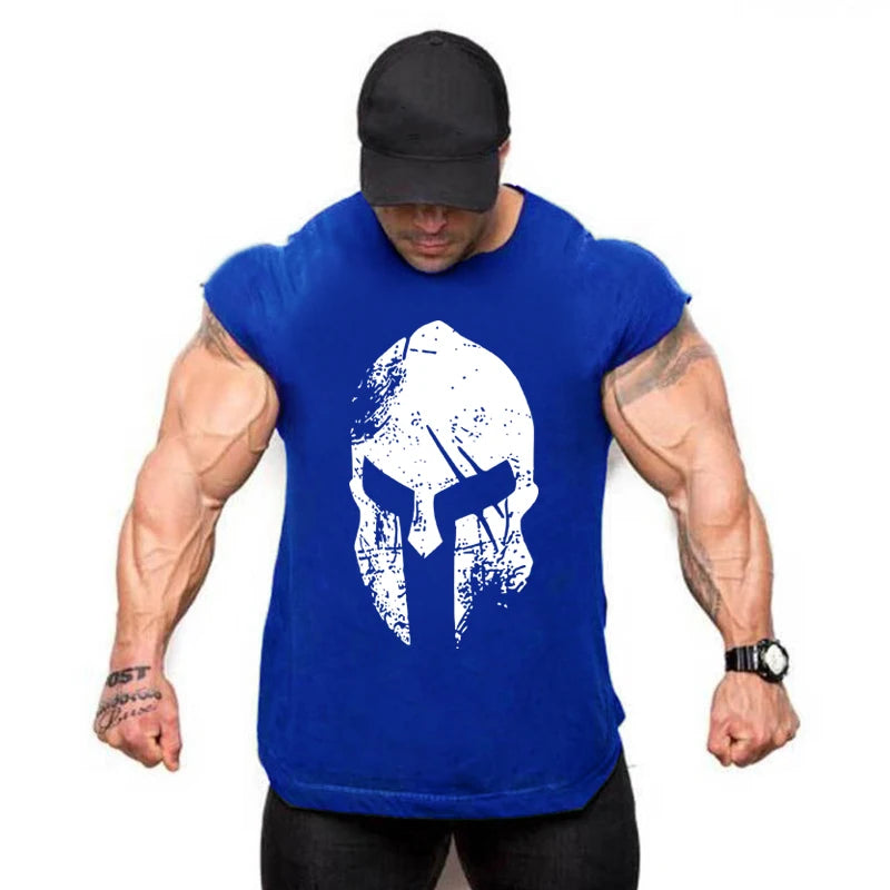 Men's summer fashion trend fitness sleeveless gym running shirt sports single muscle casual fitness clothing