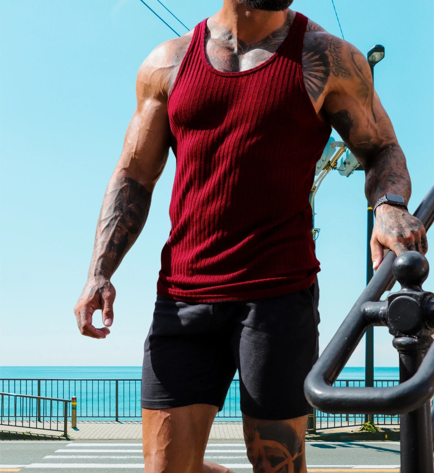 Men’s Gym Tank Top Clothing Summer Quick-dry Vest American Basketball Sports Sleevele Running men Vest