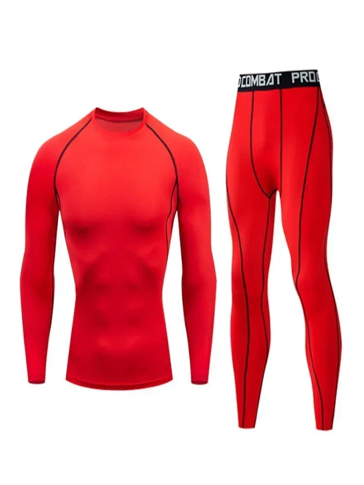 Men's Compression Sportswear Suit Running GYM Tight Clothes Yoga Sets Male Jogging Quick-drying Clothing Tracksuit Fitness Set