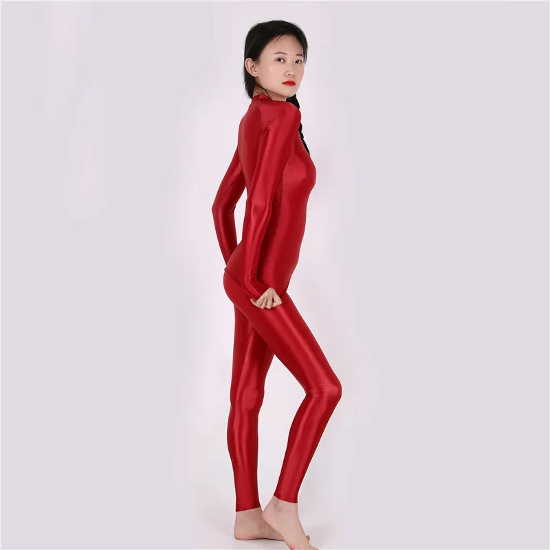 Yoga Suit Oily Pants+ Top Silky Shiny Sexy Workout Clothes for Women High Elastic Plus Size Gym Clothing Set