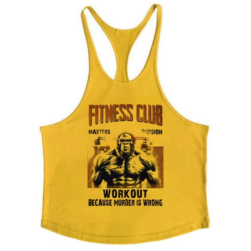 Men's Cotton Gym Bodybuilding Vest - Muscle Sports Sleeveless Shirt for Fitness Workout Training & Athletic Activities