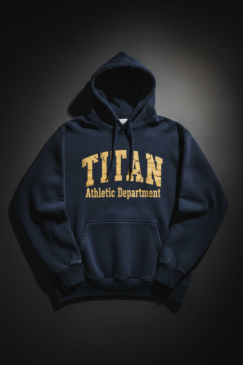 1940s Athletic Dept Hoodie - Navy Heritage Premium Edition