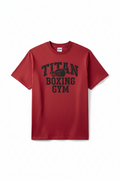 1940s Boxing Gym Tee - Knockout Red