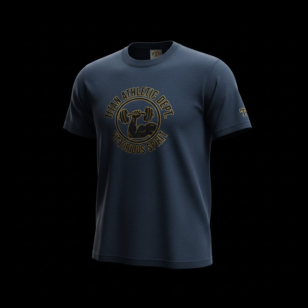 1940s Gym Class Tee - Victory Navy