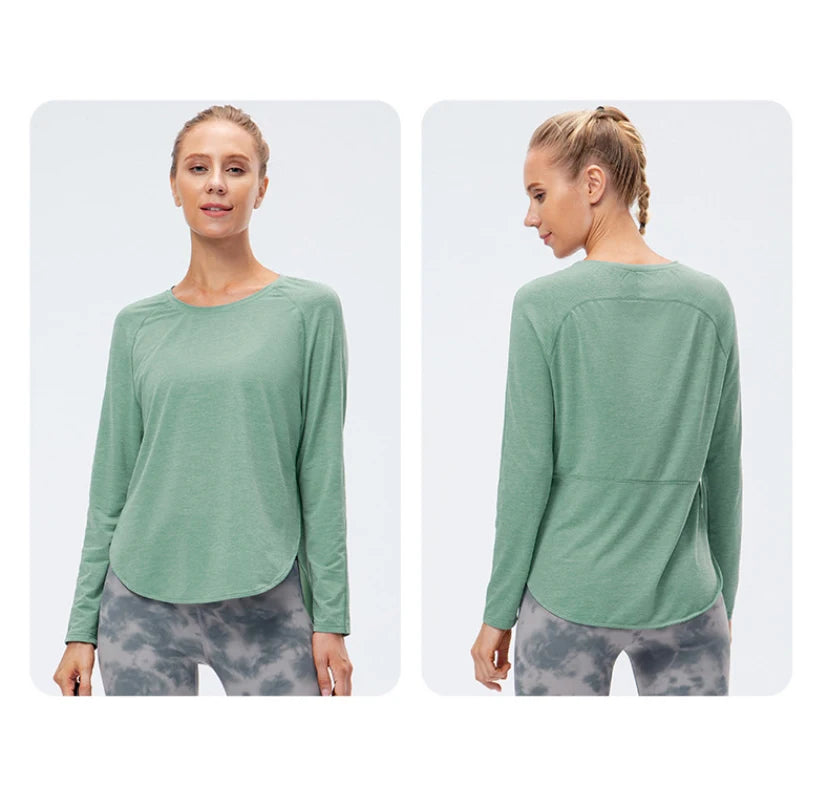 Women Gym Sports Top Women Training Fitness t Shirt Gym Clothes Winter Long Sleeve Yoga Top Seamless Running Shirt Yoga Clothing