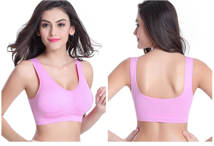 Women Sport Yoga Bra Running Vest Gym Workout Underwear Padded Crop Tops Female Sportswear Brassiere Push Up Fitness Bras