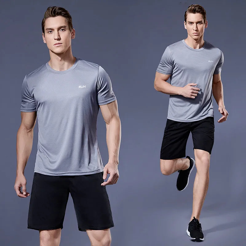 Men's Sportswear Tracksuit Gym Compression Clothing Fitness Running Set Athletic Wear T Shirts Ropa Deportiva Hombre Camisetas