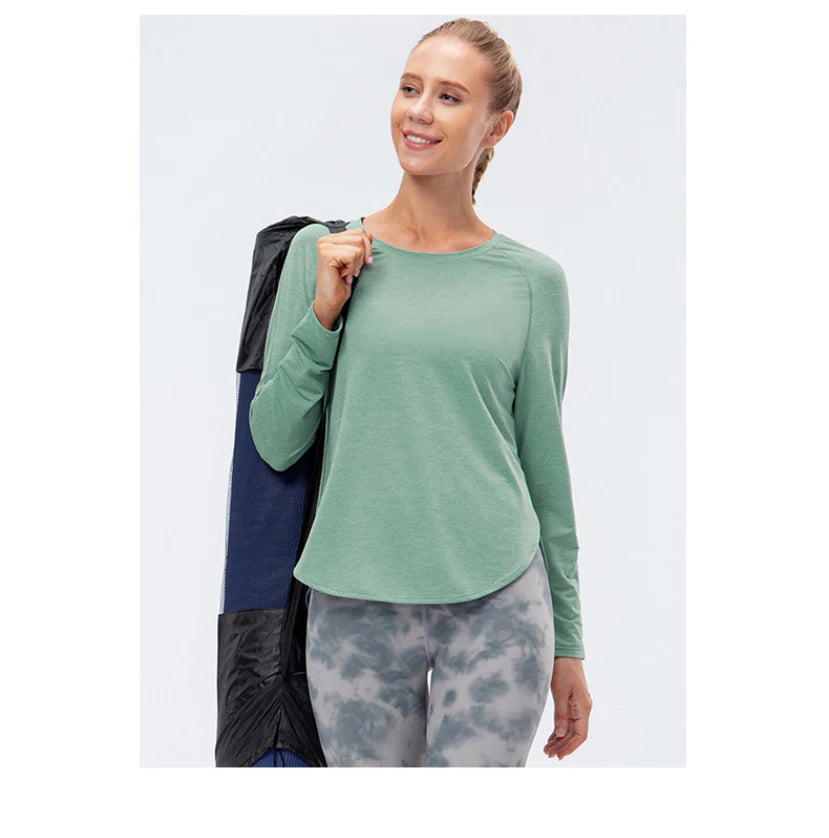 Women Gym Sports Top Women Training Fitness t Shirt Gym Clothes Winter Long Sleeve Yoga Top Seamless Running Shirt Yoga Clothing