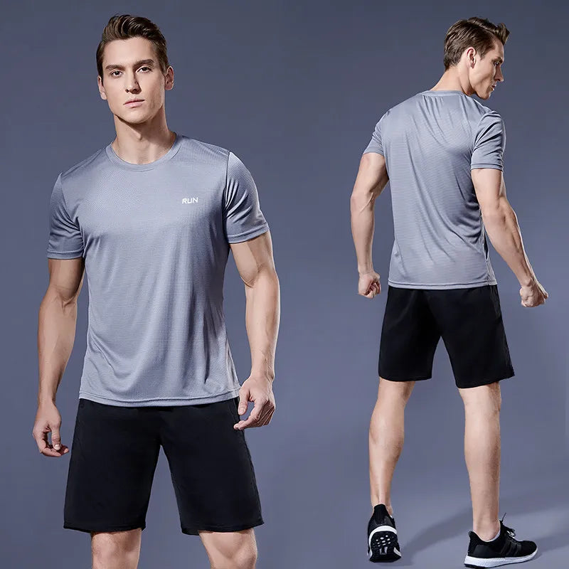 Men's Sportswear Tracksuit Gym Compression Clothing Fitness Running Set Athletic Wear T Shirts Ropa Deportiva Hombre Camisetas