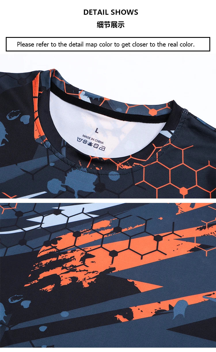 Men's Slim Compression Long Sleeve T-Shirt Gym Fitness Outdoor Running Sun Protection Clothing Breathable Quick-Drying Top