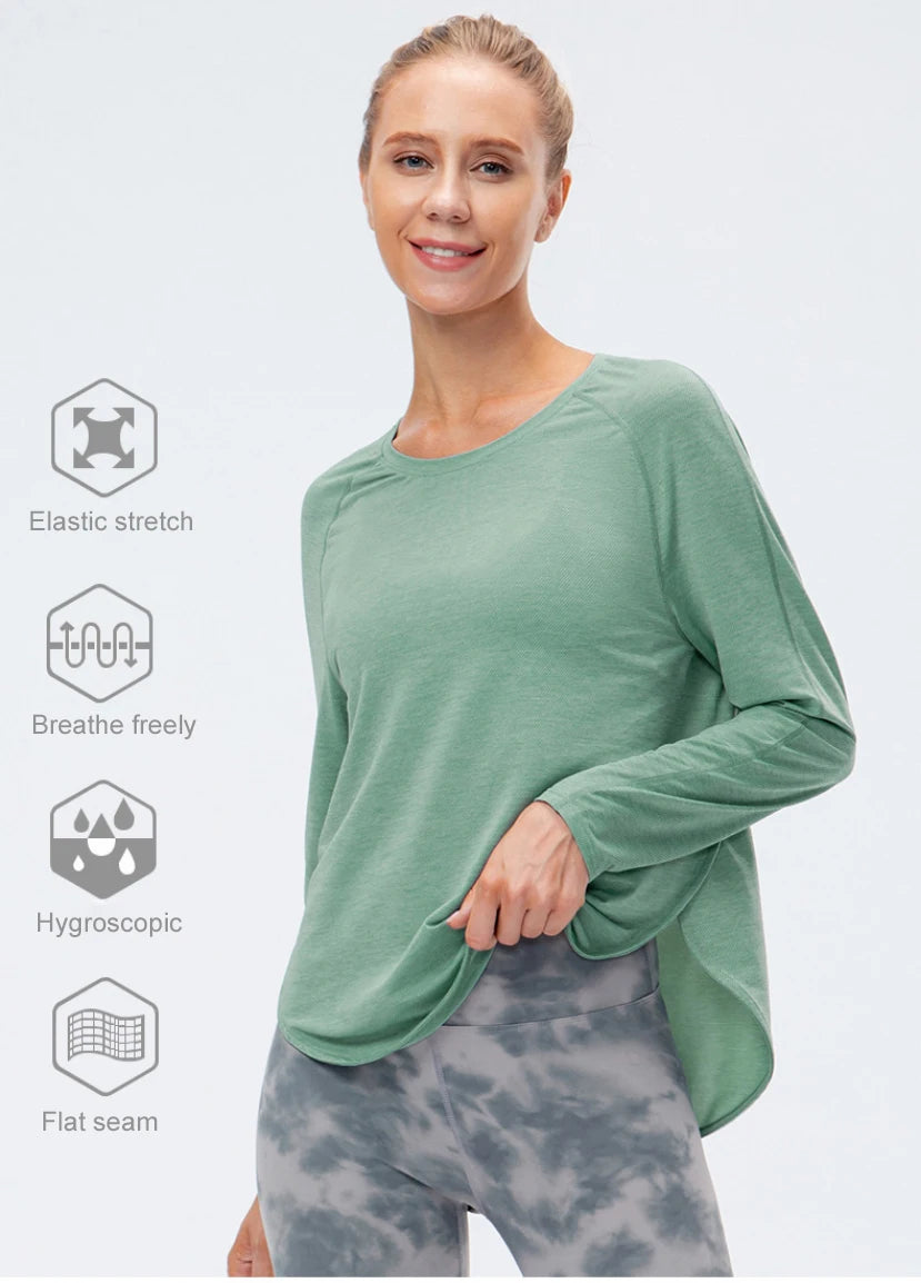 Women Gym Sports Top Women Training Fitness t Shirt Gym Clothes Winter Long Sleeve Yoga Top Seamless Running Shirt Yoga Clothing