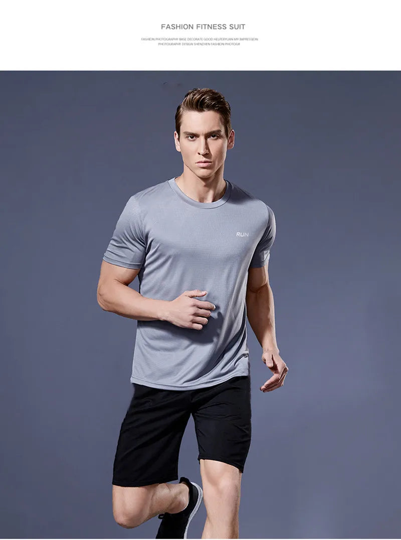 Men's Sportswear Tracksuit Gym Compression Clothing Fitness Running Set Athletic Wear T Shirts Ropa Deportiva Hombre Camisetas