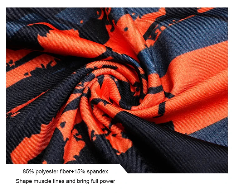 Men's Slim Compression Long Sleeve T-Shirt Gym Fitness Outdoor Running Sun Protection Clothing Breathable Quick-Drying Top