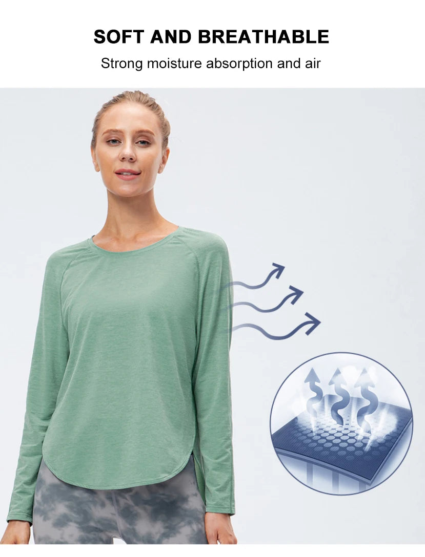 Women Gym Sports Top Women Training Fitness t Shirt Gym Clothes Winter Long Sleeve Yoga Top Seamless Running Shirt Yoga Clothing