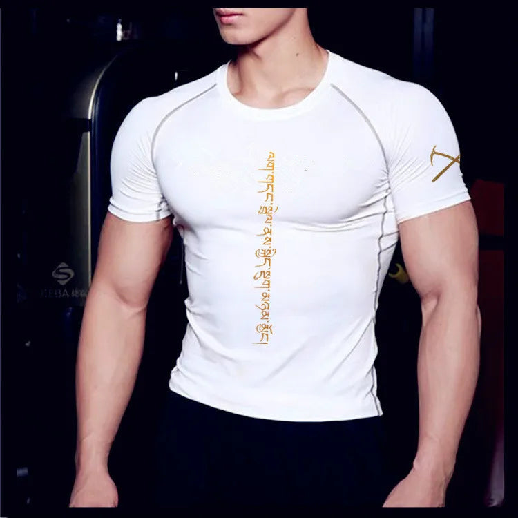 Men Tshirt Compression Fitness Tights Running Shirt Gym Blouse Yoga Sport Wear Exercise Muscle Sport Man's T-Shirt