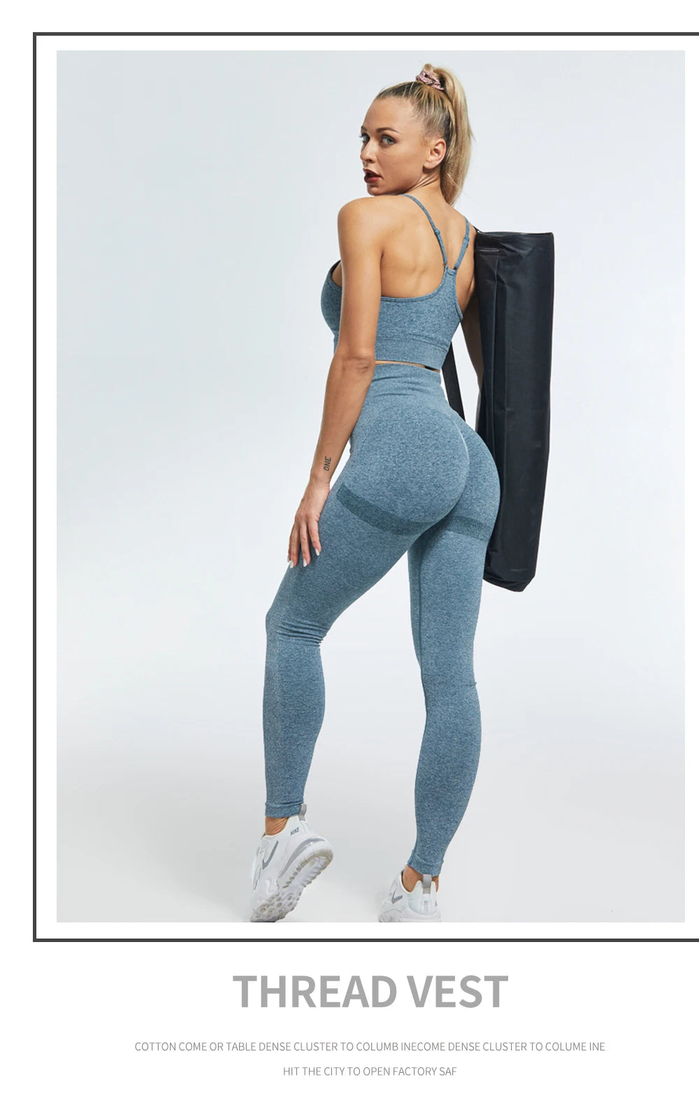 2 Piece Seamless Yoga Set Sports Tracksuit Women Gym Two Piece Set Clothing Fashion Fitness Suits Outfit Bra Leggings Sportswear