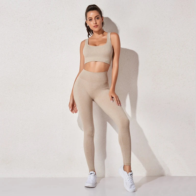 Women's Sportswear Fitness Yoga Sets High Waist Sports Leggings Yoga Bra Gym Clothing Workout Sport Suits