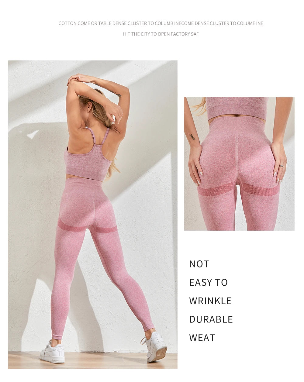 2 Piece Seamless Yoga Set Sports Tracksuit Women Gym Two Piece Set Clothing Fashion Fitness Suits Outfit Bra Leggings Sportswear