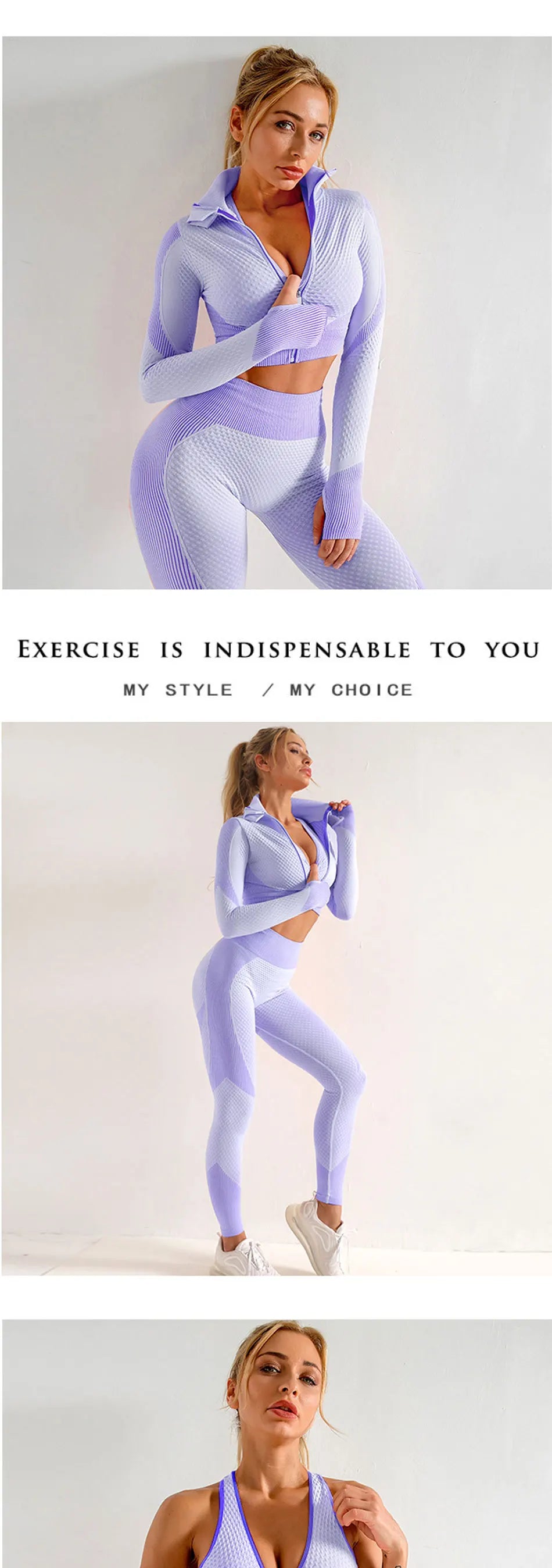 Women Fitness Sport Yoga Suit Seamless Women Yoga Sets Long Sleeve Clothing Female Sport Gym Suits Wear Running Clothes