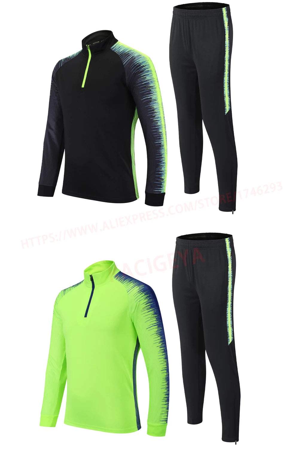 Men's Sports Set Running Gym Autumn Long Jerseys Pants Print Quick Dry Jogging Sportswear Basketball Uniform Training Tracksuit