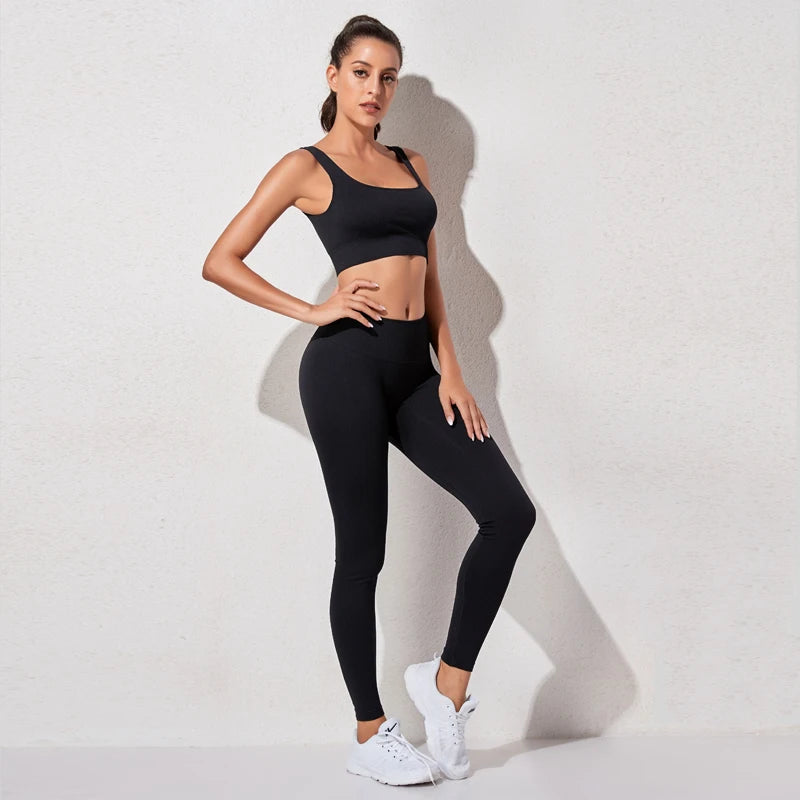 Women's Sportswear Fitness Yoga Sets High Waist Sports Leggings Yoga Bra Gym Clothing Workout Sport Suits
