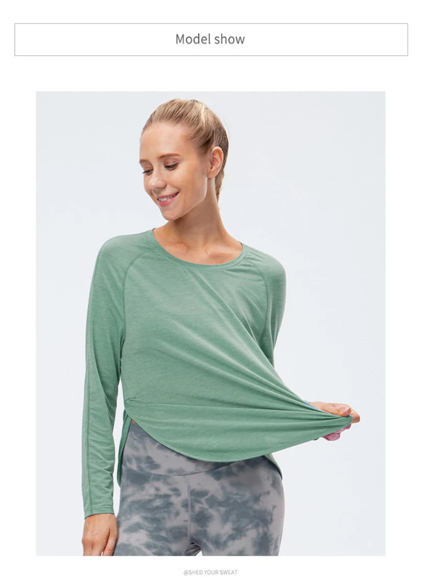 Women Gym Sports Top Women Training Fitness t Shirt Gym Clothes Winter Long Sleeve Yoga Top Seamless Running Shirt Yoga Clothing