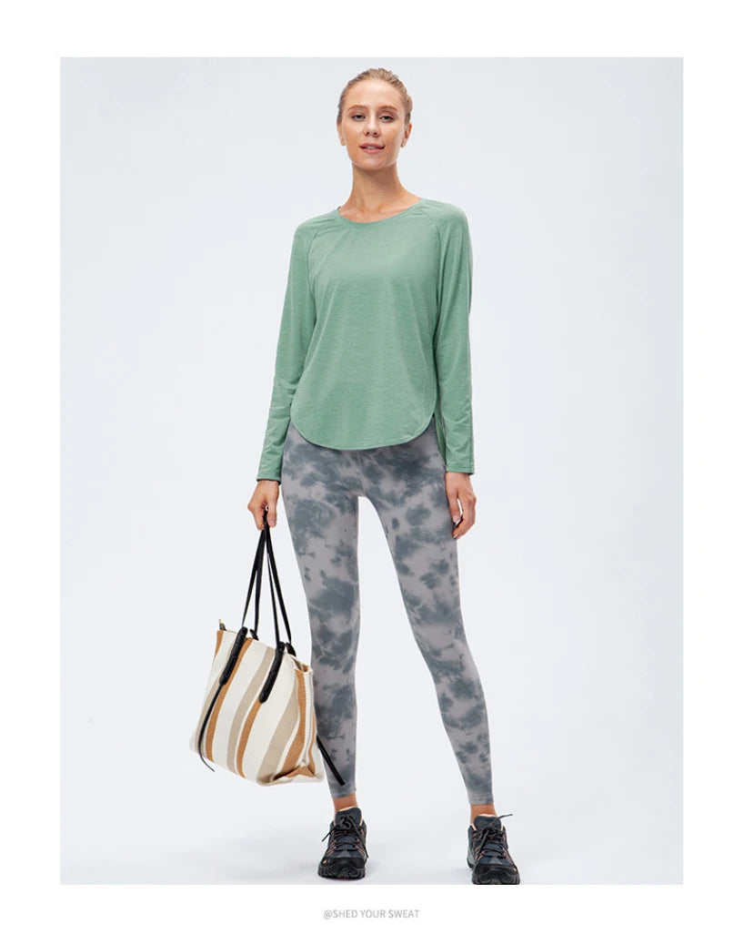 Women Gym Sports Top Women Training Fitness t Shirt Gym Clothes Winter Long Sleeve Yoga Top Seamless Running Shirt Yoga Clothing