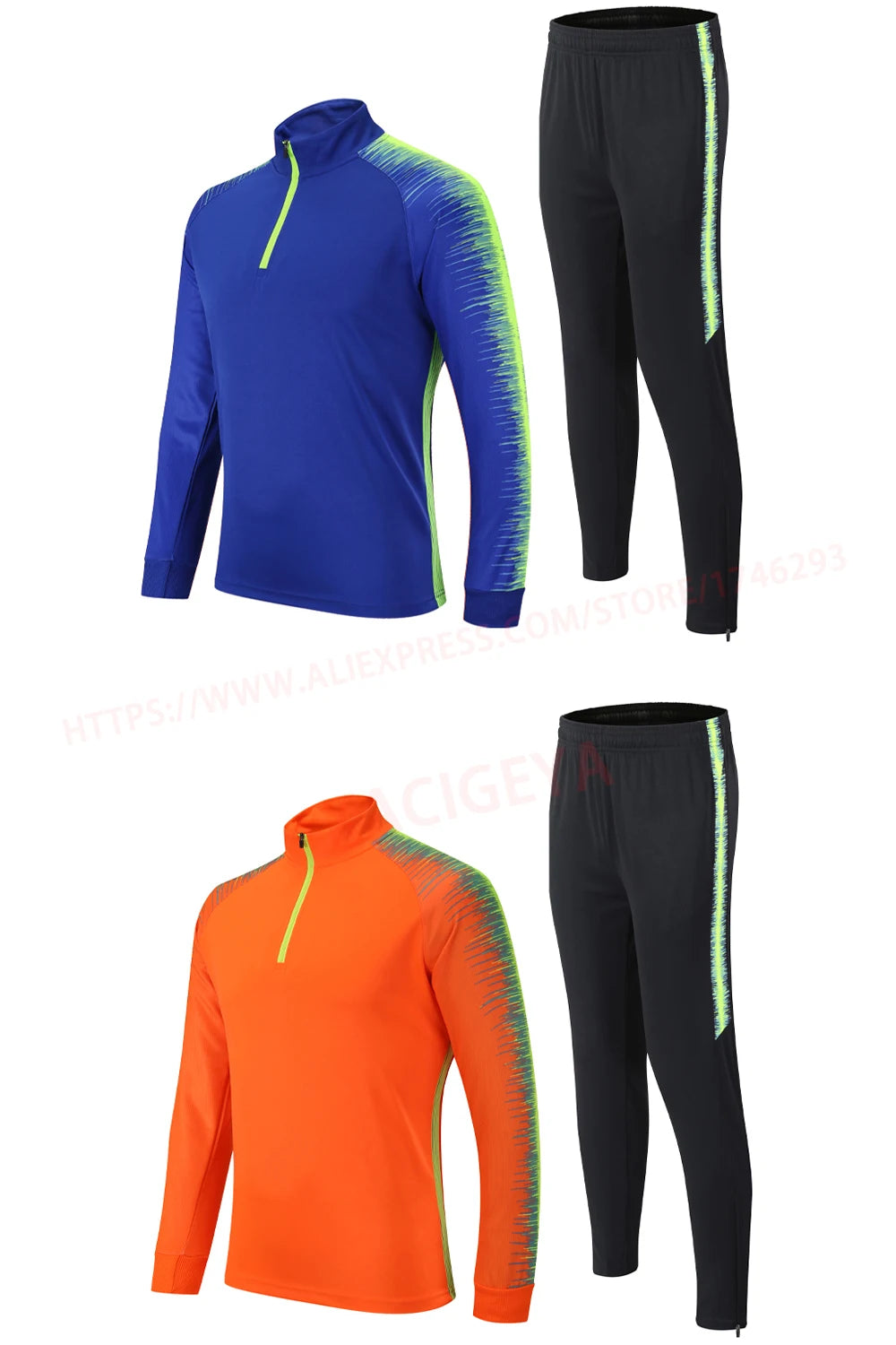Men's Sports Set Running Gym Autumn Long Jerseys Pants Print Quick Dry Jogging Sportswear Basketball Uniform Training Tracksuit