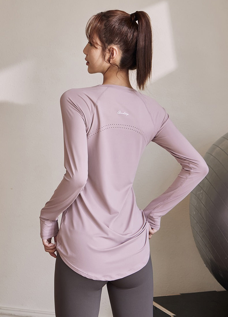 Sportswear Woman Gym 2025 Yoga Clothes Women Butt Cover Short Sleeve T-Shirt Quick Dry Fitness Top Breathable Slim Running Shirt