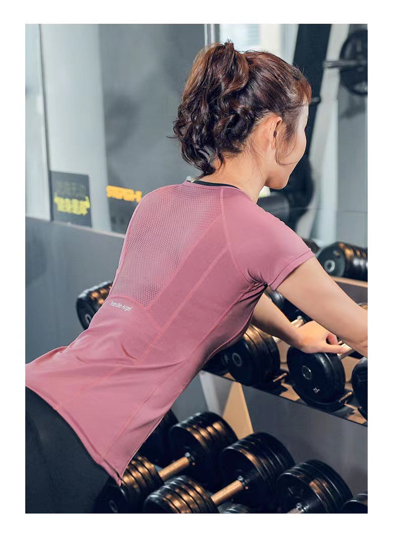 Outdoor Sports Shirt Sportswear Yoga Wear Women's Sports T-Shirt Fitness Clothes Running Yoga Top Female Workout Tops T-shirt