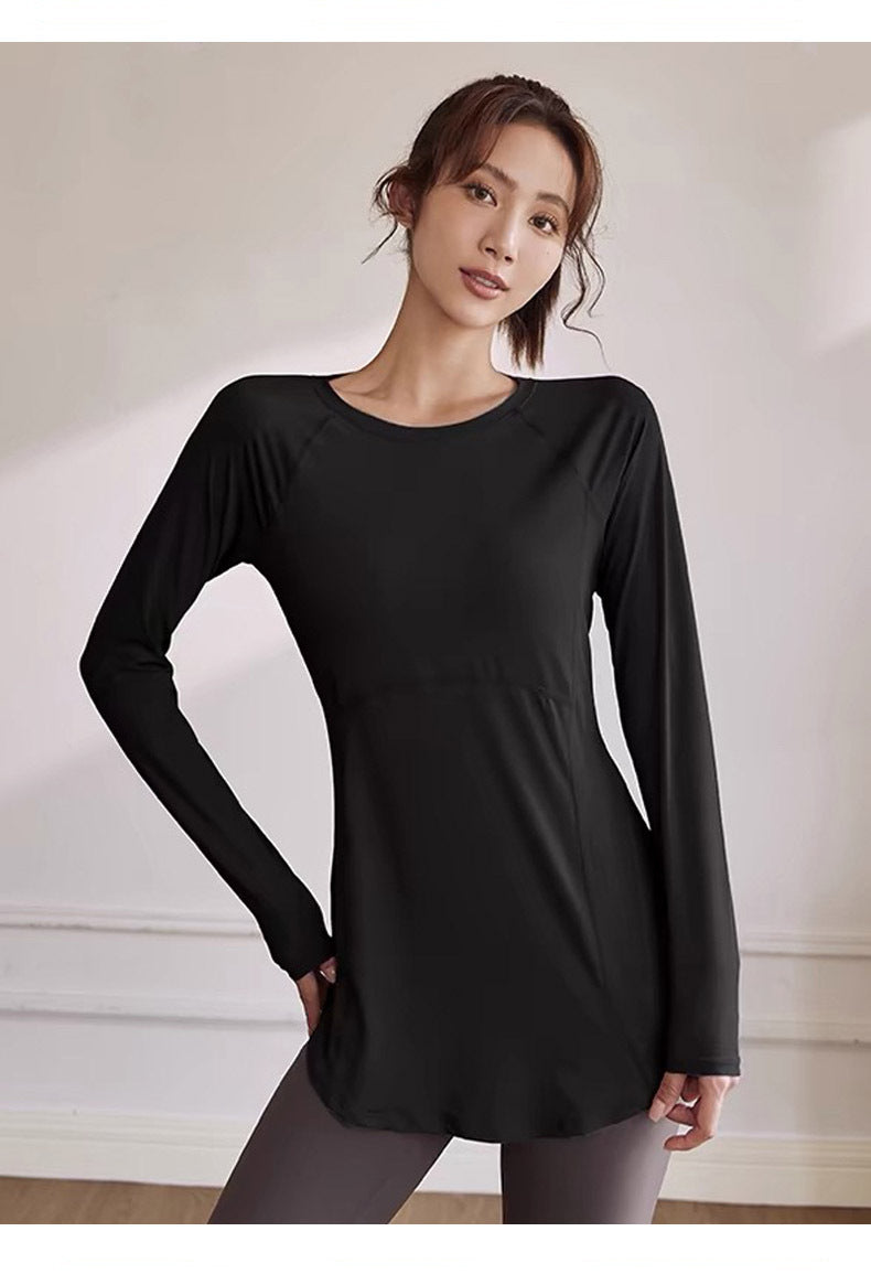 Sportswear Woman Gym 2025 Yoga Clothes Women Butt Cover Short Sleeve T-Shirt Quick Dry Fitness Top Breathable Slim Running Shirt