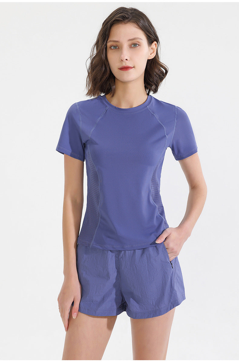 Women Gym Yoga Wear Sport High Waist Short Pocket Run Women Sportswear Fitness Outfi Push Up Quick Drying Summer Sport Clothing