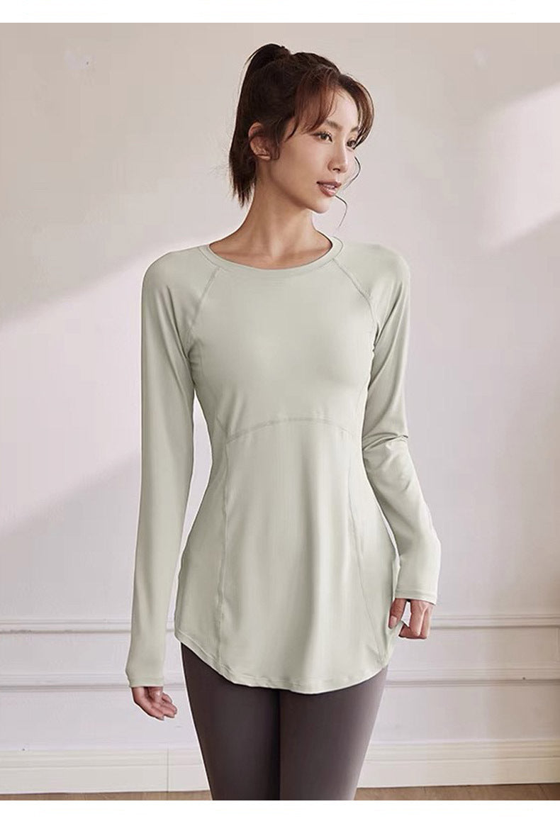 Sportswear Woman Gym 2025 Yoga Clothes Women Butt Cover Short Sleeve T-Shirt Quick Dry Fitness Top Breathable Slim Running Shirt