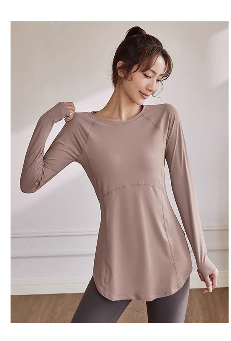 Sportswear Woman Gym 2025 Yoga Clothes Women Butt Cover Short Sleeve T-Shirt Quick Dry Fitness Top Breathable Slim Running Shirt