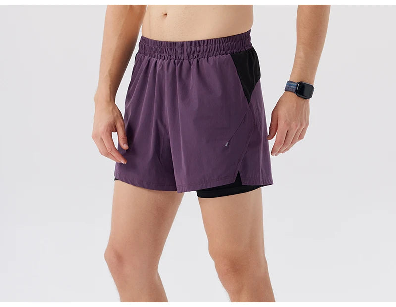 Men's Running Shorts Gym Sports Fitness Training Jogging Sportswear Breathable Quick-Dry Compression Workout Clothing