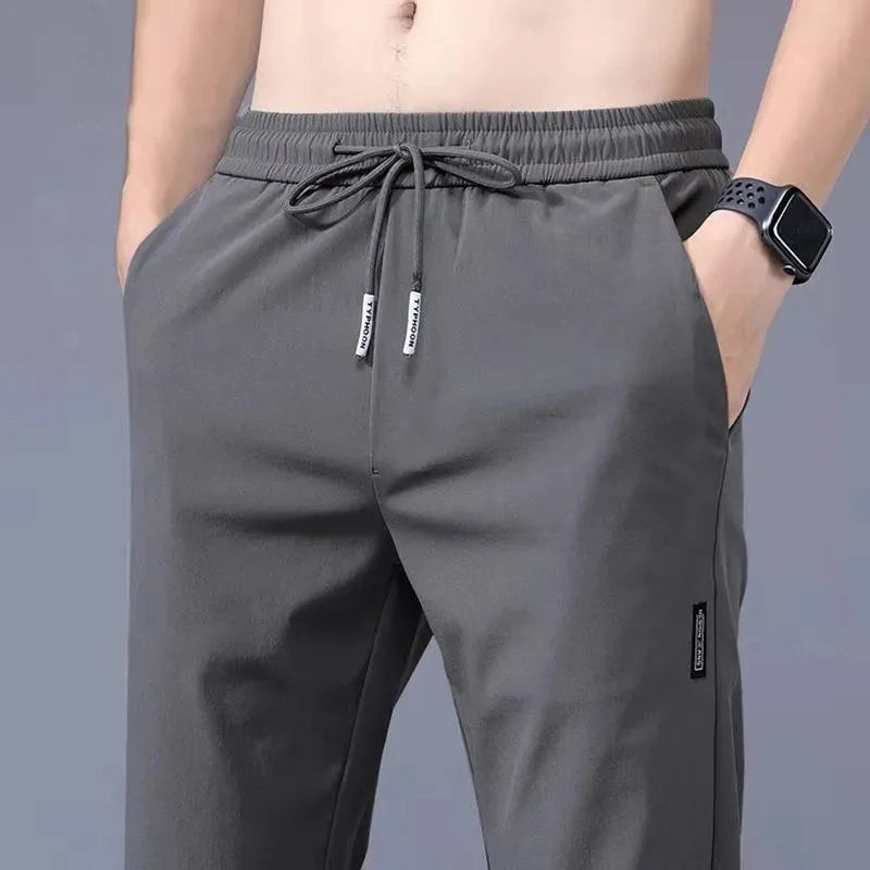 Men's Running Pants Sportswear Jogging Sweatpants Quick Dry Thin Tracksuit Elastic Gym Fitness Trousers Training Sport Pants Men