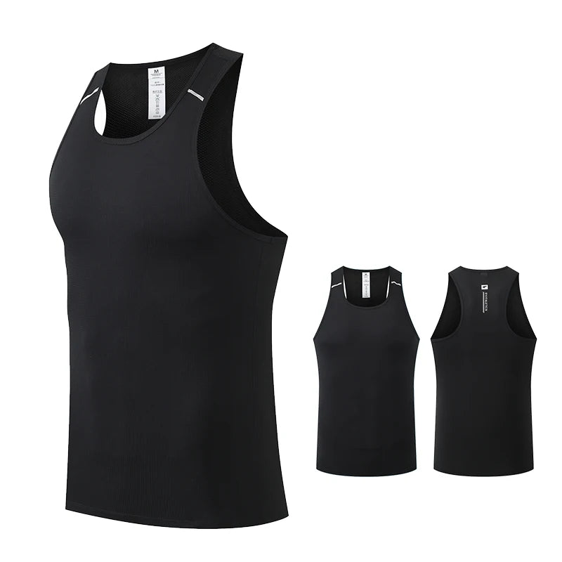 Men Sportswear Man Gym Fitness Vest Male Sportwear Sleeveless T-shirt Athletics Running Clothing Hiking Vests Men's Tracksuit