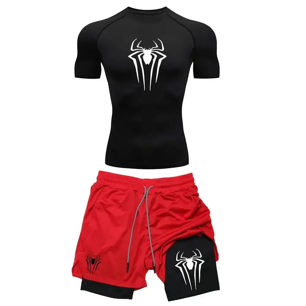 Running Men Gym Sportswear Sports Set Tracksuit Sweatsuit Football Clothing Jogging Fitness Wear Training Summer Suit
