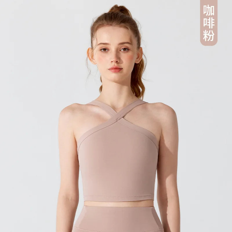 Sports Bra Top Qui Dry Running o Absorption Beautiful Ba Gym Yoga Clothes Summer Sports Underwear Women's Vest