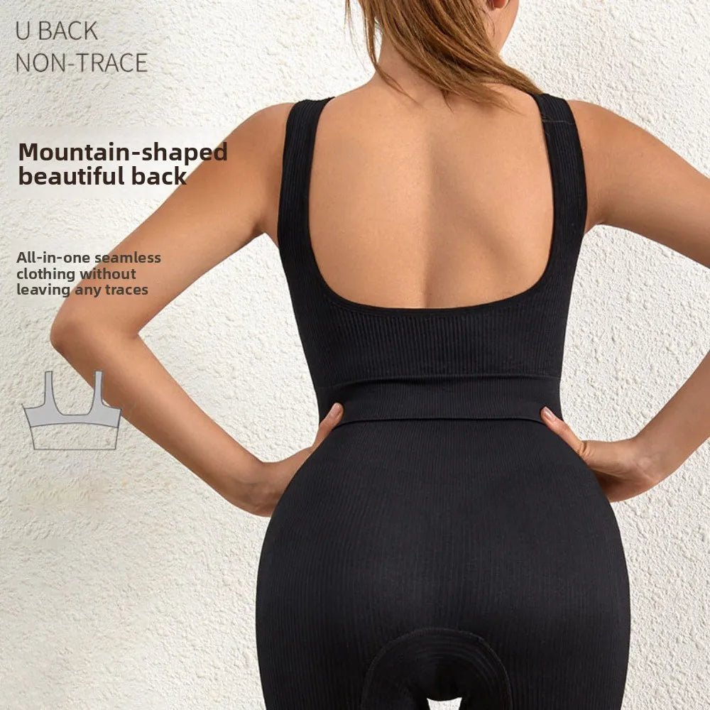 Running Underwear Seamless Sports Bra Shockproof Comfortable Fitness Vest Breathable Moisture-Wicking Yoga Underwear Gym