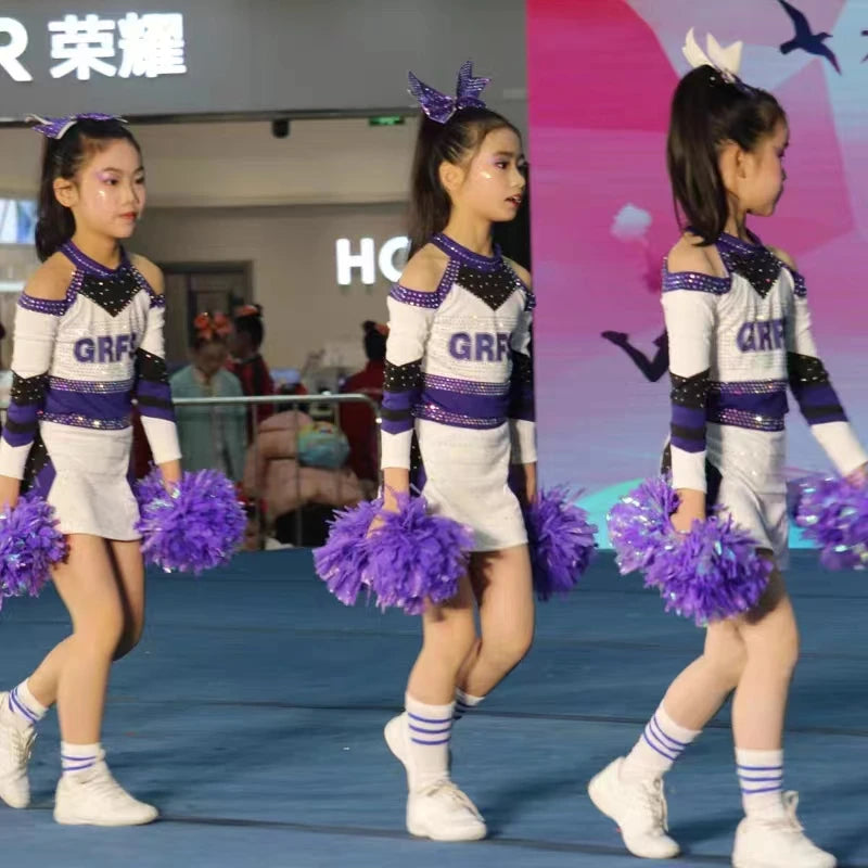 Customized Student Cheerleading Campus Gymnastics Clothing Fitness Exercise Clothes Sports Meeting Dress Team Performance Wear