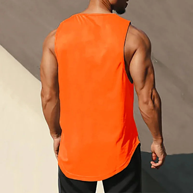 Men's Clothing Bodybuilding Gym T-shirts for Men Basketball Man Sleeveless Shirt T-shirt Vest Summer Clothes Tops Tees