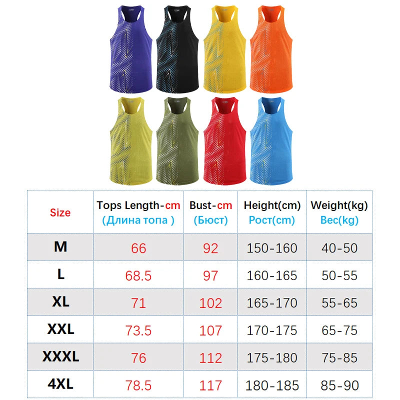 Men Casual Sport Vests Quick Dry Breathable Fitness Running Gym Sleeveless Mesh Workout Vests Prints Bodybuilding Muscle Singlet