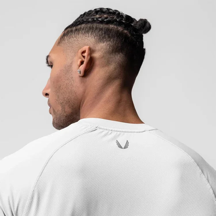 Gym Mens Summer Casual Skinny Compression T-Shirt Short Sleeve Tee Man Fitness Quick Dry Sport Sweatshirt Tops Workouts Clothing