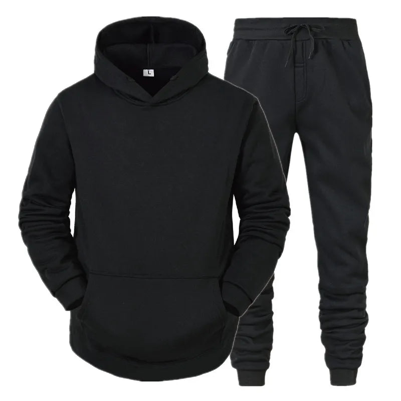 Men Sportswear Sweater Suit Hoodies + Pants Sports Clothing Spring Autumn Sets Jogging Trousers Running Male Tracksuits