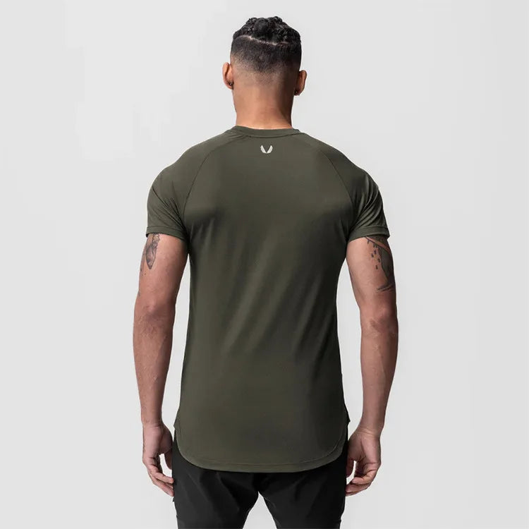 Gym Mens Summer Casual Skinny Compression T-Shirt Short Sleeve Tee Man Fitness Quick Dry Sport Sweatshirt Tops Workouts Clothing