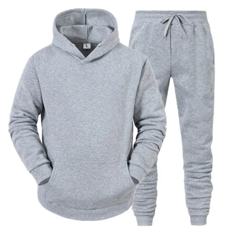 Men Sportswear Sweater Suit Hoodies + Pants Sports Clothing Spring Autumn Sets Jogging Trousers Running Male Tracksuits